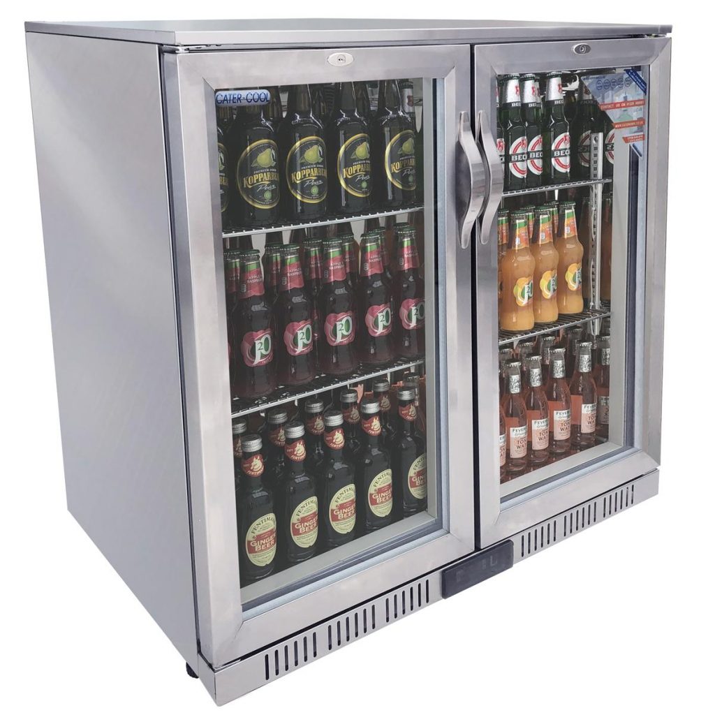 CaterCool CK2503 Commercial Triple Hinged Door Silver Bottle Cooler