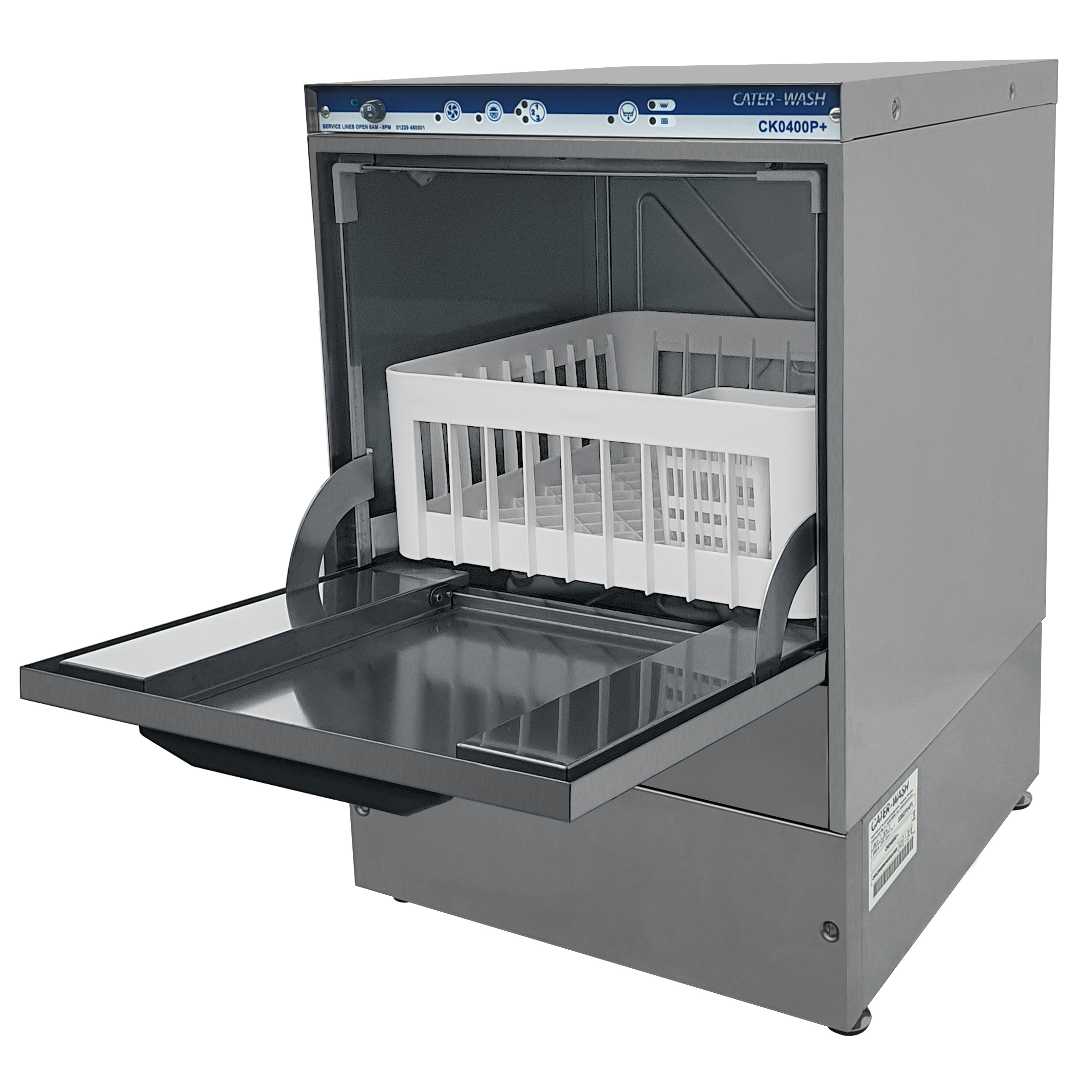 CaterWash CK0400P+ 400mm Premium Glasswasher with Drain Pump