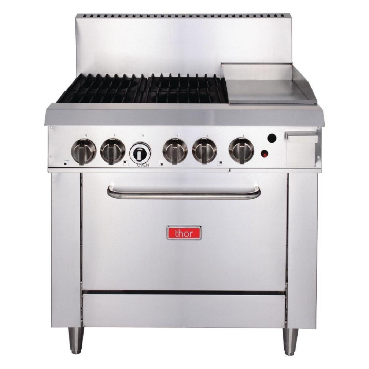 Thor 4 Burner Oven Range with 305mm BuiltIn Griddle. GL174N