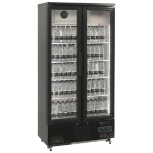 elstar-em500-upright-double-door-black-bottle-cooler