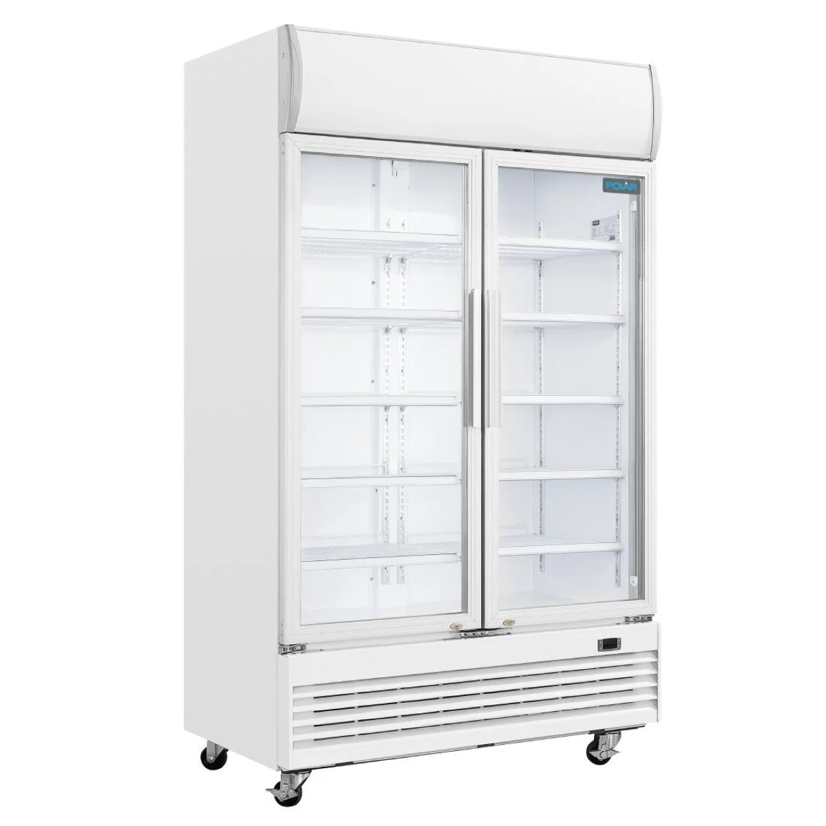 Polar GE580 950Litre Upright Display Cooler with Light Box