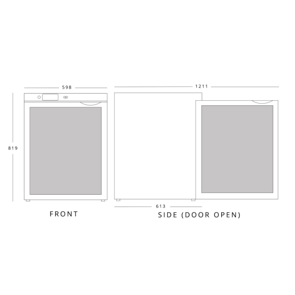 Blizzard UCF140CR 105L Glass Door Undercounter Freezer Caterkwik Ireland