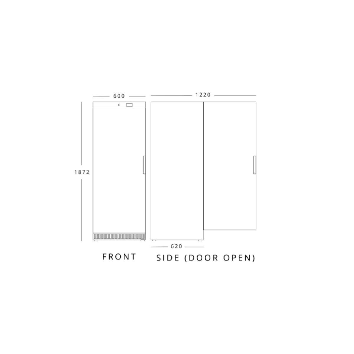 Mondial Elite KICPRX40LT Single Door Stainless Steel 380L Refrigerator