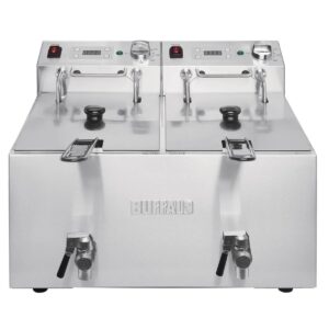 buffalo-fc375-twin-tank-twin-baskets-2x8ltr-countertop-fryers-with-timers