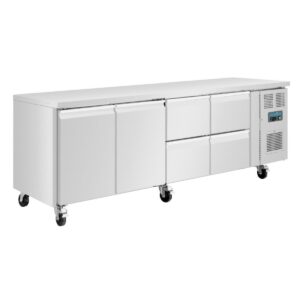 polar-ua021-u-series-double-door-and-4-drawer-counter-fridge