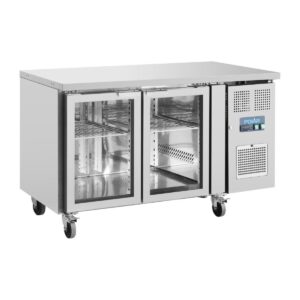 polar-ua023-u-series-2-door-counter-fridge-with-glass-doors